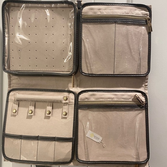 KENDRA SCOTT Iridescent Metallic Jet Set Jewelry Organizer + Bags - Picture 2 of 2